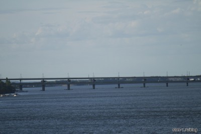 Северный мост в Воронеже. Верхний уровень - трамваи