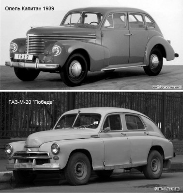Сравнение Opel Kapitaen и ГАЗ-М-20 Победа