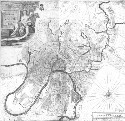 Карта Москвы 1739 года