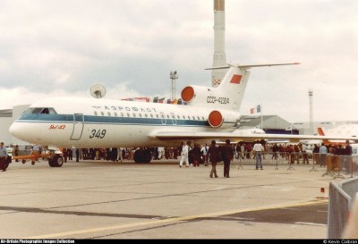 Як-42 на выставке в Ле Бурже в 1979 году